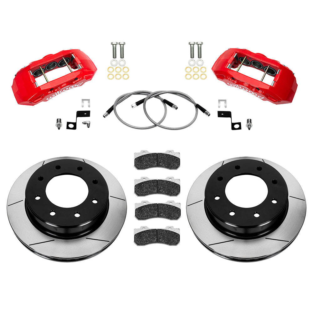 23-26 FORD F-250,F-350 4WD FULL DISC BRAKE KIT,TX6R 6 PISTON,15" ROTORS,RED
