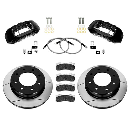 23-26 FORD F-250,F-350 4WD FULL DISC BRAKE KIT,TX6R 6 PISTON,15" ROTORS,BLACK