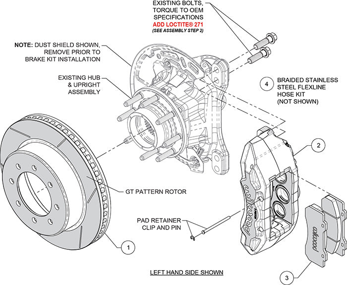 23-26 FORD F-250,F-350 4WD FRONT DISC BRAKE KIT,TX6R 6 PISTON,15" ROTORS,BLACK