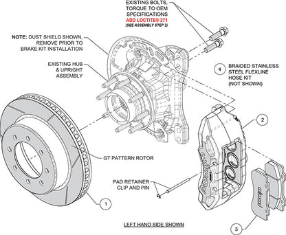 23-26 FORD F-250,F-350 4WD FULL DISC BRAKE KIT,TX6R 6 PISTON,15" ROTORS,RED