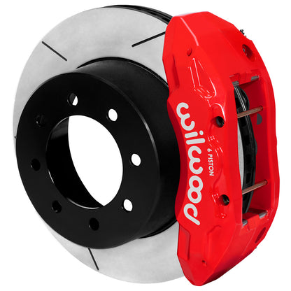 23-26 FORD F-250,F-350 4WD REAR DISC BRAKE KIT,TX6R 6 PISTON,15.50" ROTORS,RED