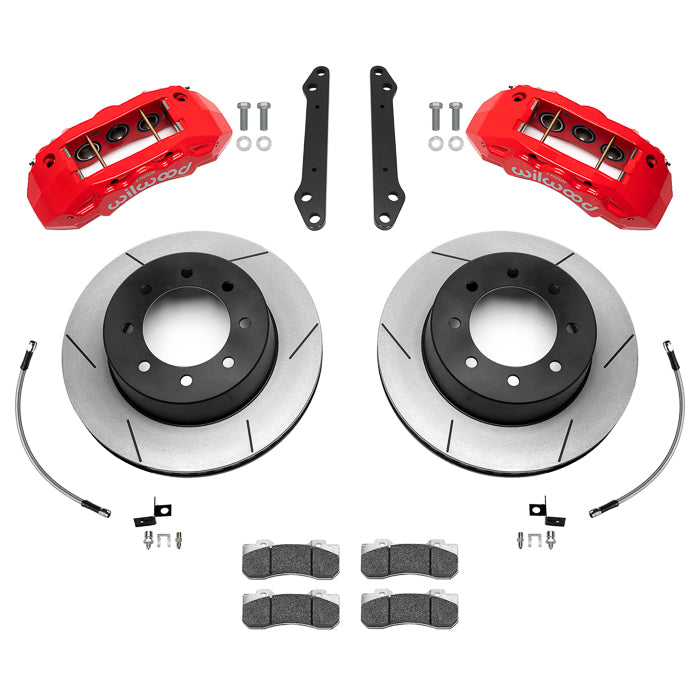 23-26 FORD F-250,F-350 4WD FULL DISC BRAKE KIT,TX6R 6 PISTON,15" ROTORS,RED