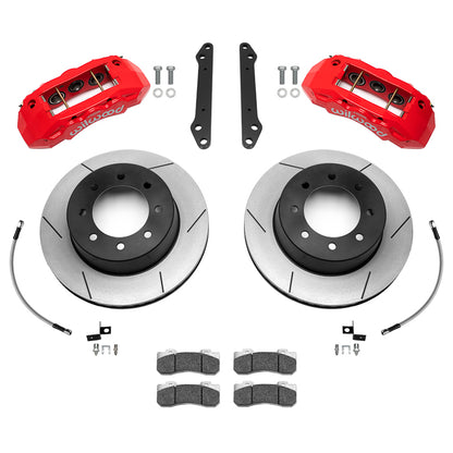 23-26 FORD F-250,F-350 4WD FULL DISC BRAKE KIT,TX6R 6 PISTON,15" ROTORS,RED