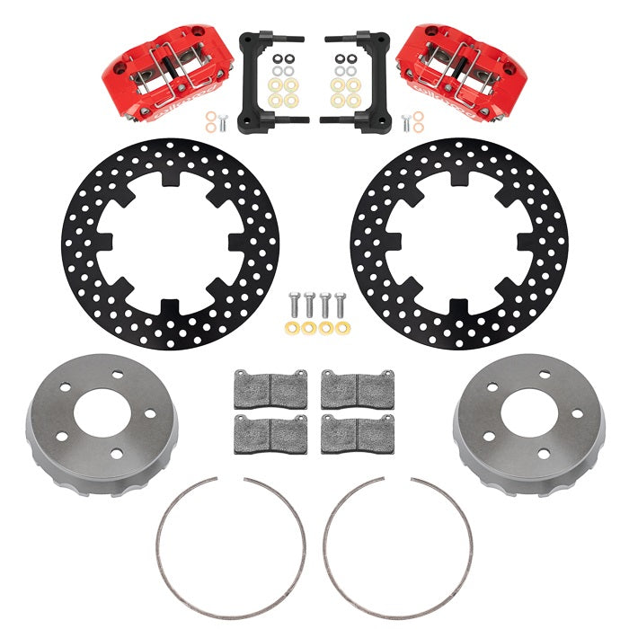22-23 POLARIS RZR,UTV,5-LUG,REAR BRAKE KIT,11.25" DRILLED ROTORS,RED CALIPERS