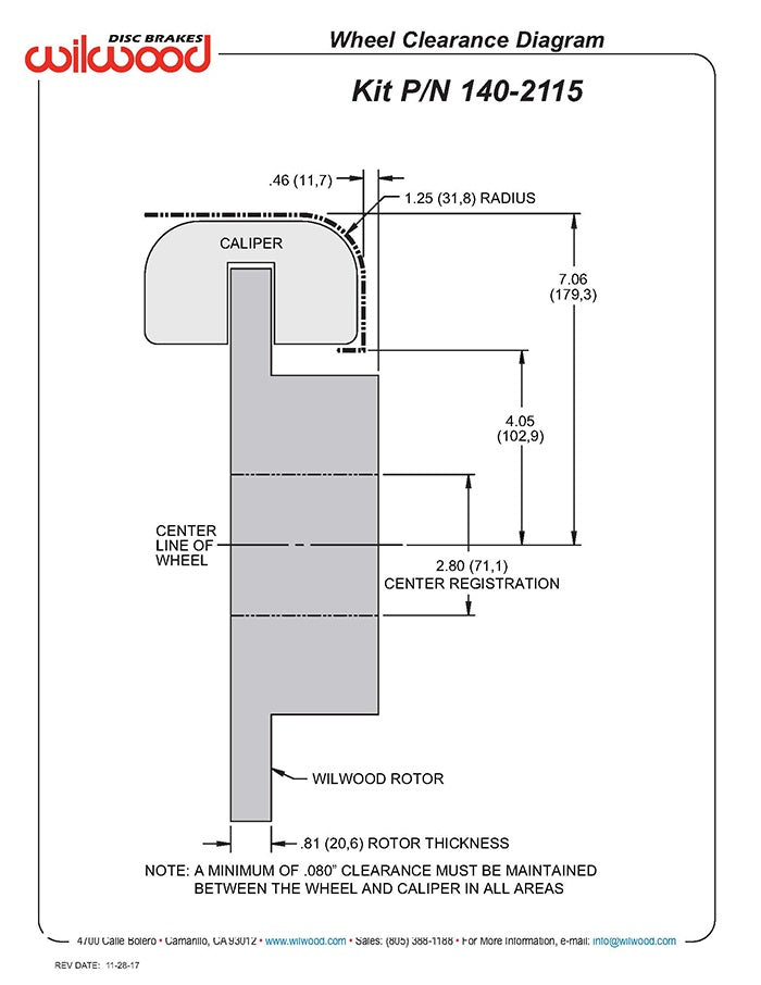 BIG FORD KIT,2.36",REAR,FDL,12.19" ROTOR,RED