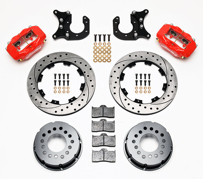 BIG FORD NEW KIT,2.5,REAR,12.19" DRILLED ROTORS,RED