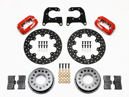 BIG FORD NEW DRAG KIT,2.50,REAR,DRILLED ROTORS,RED