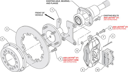 BIG FORD DRAG KIT,2.50",REAR,FDL,11.44"