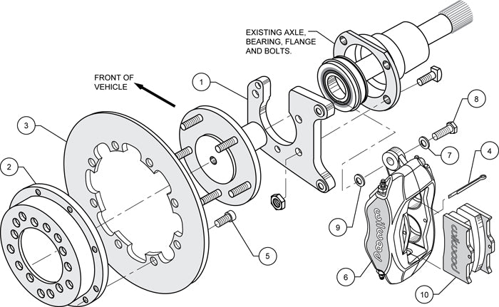 MOPAR/DANA DRAG KIT,2.36",REAR,11.44,RED