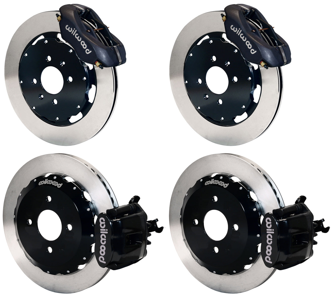 90-95 HONDA CIVIC FULL DISC BRAKE KIT,12" ROTORS,BLACK,2.71 OFFSET REAR