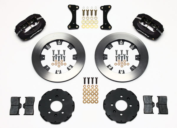 92-00 HONDA CIVIC FULL DISC BRAKE KIT,12" ROTORS,BLACK,2.46 OFFSET REAR