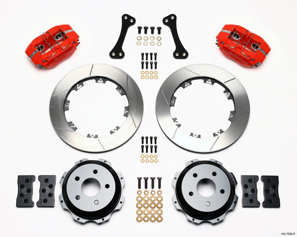 99-08 SUBARU FULL DISC BRAKE KIT,12" ROTORS,RED CALIPERS