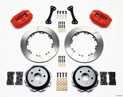 99-08 SUBARU FULL DISC BRAKE KIT,12" ROTORS,RED CALIPERS