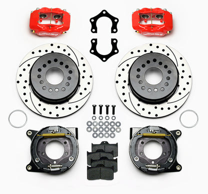 MOPAR/DANA 60 REAR PARKING BRAKE KIT,2.36",FDL,12.19" DRILLED ROTORS,RED CALIPER