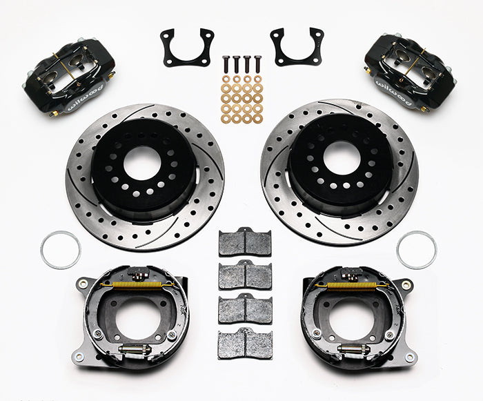 OLDS,PONTIAC,2.81",REAR PB,FDL,12.19" DRILLED ROTORS,BLACK CALIPERS