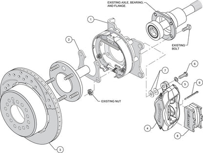 BIG FORD NEW KIT,2.36",REAR PB,12.19",DRILLED ROTORS,RED