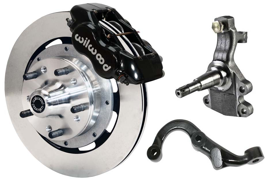 67-69 GM F-BODY FRONT DISC BRAKE KIT & 2" DROP SPINDLES & ARMS,12" ROTORS,BLACK