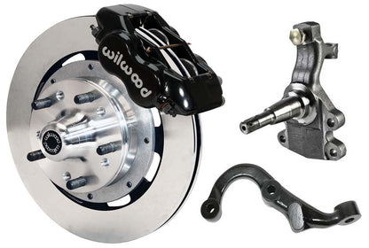 67-69 GM F-BODY FRONT DISC BRAKE KIT & 2" DROP SPINDLES & ARMS,12" ROTORS,BLACK