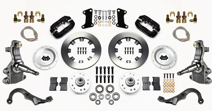 67-69 GM F-BODY FULL DISC BRAKE KIT & 2" DROP SPINDLES & ARMS,12" ROTORS,BLACK