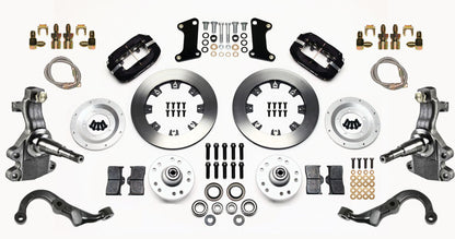 67-69 GM F-BODY FULL DISC BRAKE KIT & 2" DROP SPINDLES & ARMS,12" ROTORS,BLACK