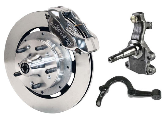 64-72 GM A-BODY FRONT DISC BRAKE KIT & 2" DROP SPINDLES & ARMS,12" ROTORS,POLISH