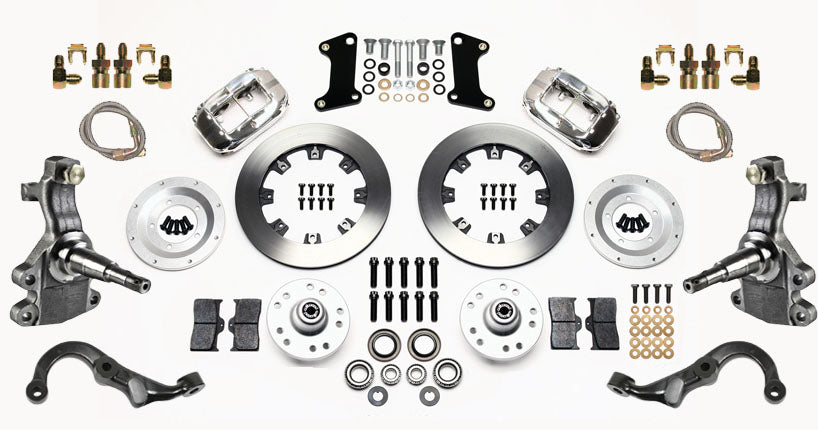 67-69 GM F-BODY FRONT DISC BRAKE KIT & 2" DROP SPINDLES & ARMS,12" ROTORS,POLISH