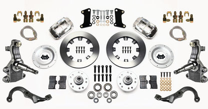 67-69 GM F-BODY FRONT DISC BRAKE KIT & 2" DROP SPINDLES & ARMS,12" ROTORS,POLISH