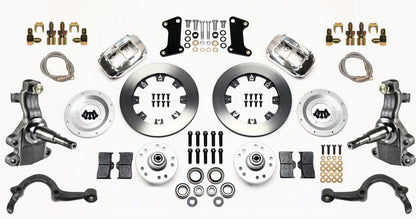 64-72 GM A-BODY FRONT DISC BRAKE KIT & 2" DROP SPINDLES & ARMS,12" ROTORS,POLISH