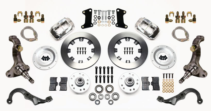 67-69 GM F-BODY FRONT DISC BRAKE KIT & STOCK SPINDLES & ARMS,12" ROTORS,POLISHED
