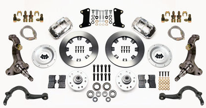 64-72 GM A-BODY FULL DISC BRAKE KIT & STOCK SPINDLES & ARMS,12" ROTORS,POLISHED