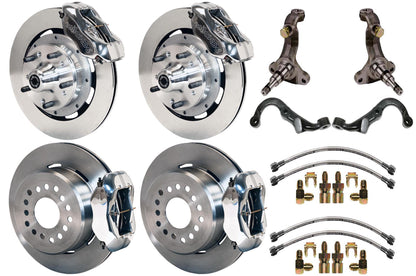 67-69 GM F-BODY FULL DISC BRAKE KIT & STOCK SPINDLES & ARMS,12" ROTORS,POLISHED