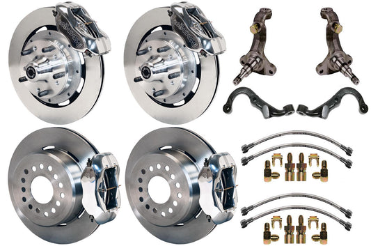 67-69 GM F-BODY FULL DISC BRAKE KIT & STOCK SPINDLES & ARMS,12" ROTORS,POLISHED