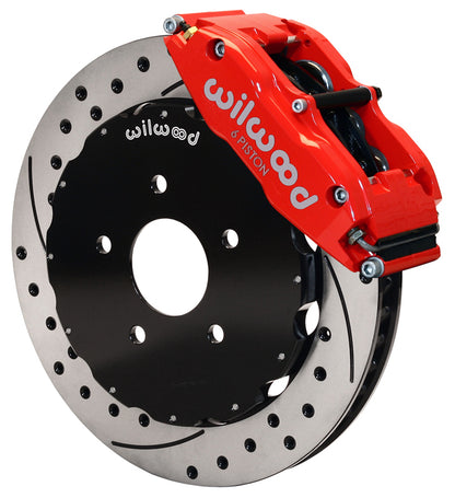 94-04 MUSTANG KIT,FRONT,12.90" DRILLED ROTORS,RED