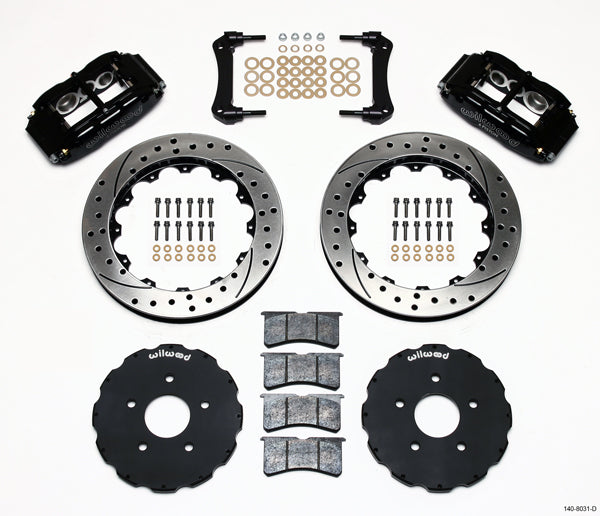 97-04 CORVETTE C5 KIT,FRONT,SL6R,13" DRILLED ROTORS