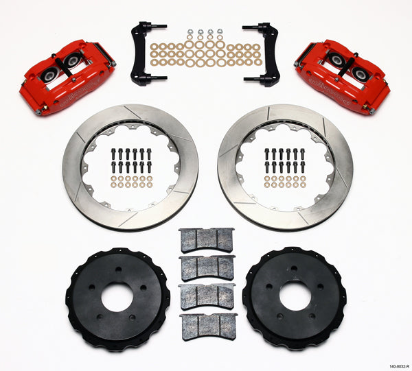 97-13 CORVETTE FULL DISC BRAKE KIT,13" ROTORS,RED CALIPERS