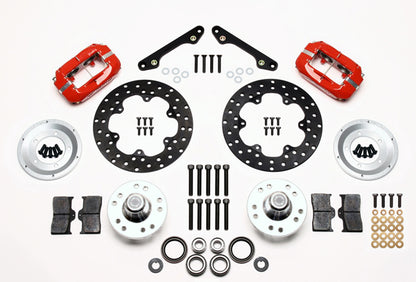 79-81 CAMARO DRAG KIT,FRONT,DRILLED,RED