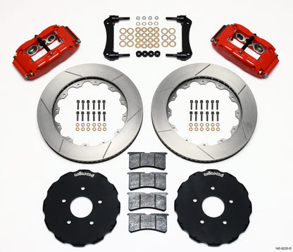 97-13 CORVETTE FULL DISC BRAKE KIT,14" ROTORS,RED CALIPERS