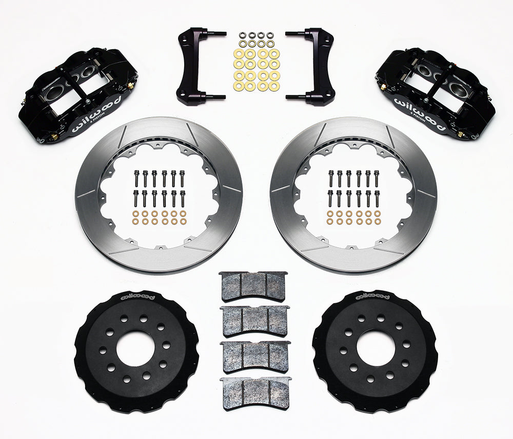 88-96 CORVETTE DISC BRAKE KIT,FRONT & REAR,LINES,13",BLACK CALIPERS