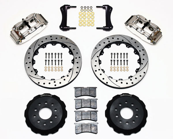 88-96 CORVETTE C4 KIT,FRONT,SL6R,12.90" DRILLED ROTORS,POLISHED CALIPERS