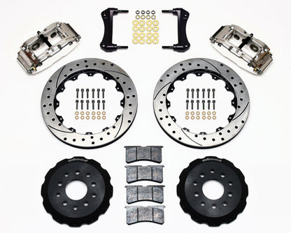 88-96 CORVETTE C4 KIT,FRONT,SL6R,12.90" DRILLED ROTORS,POLISHED CALIPERS