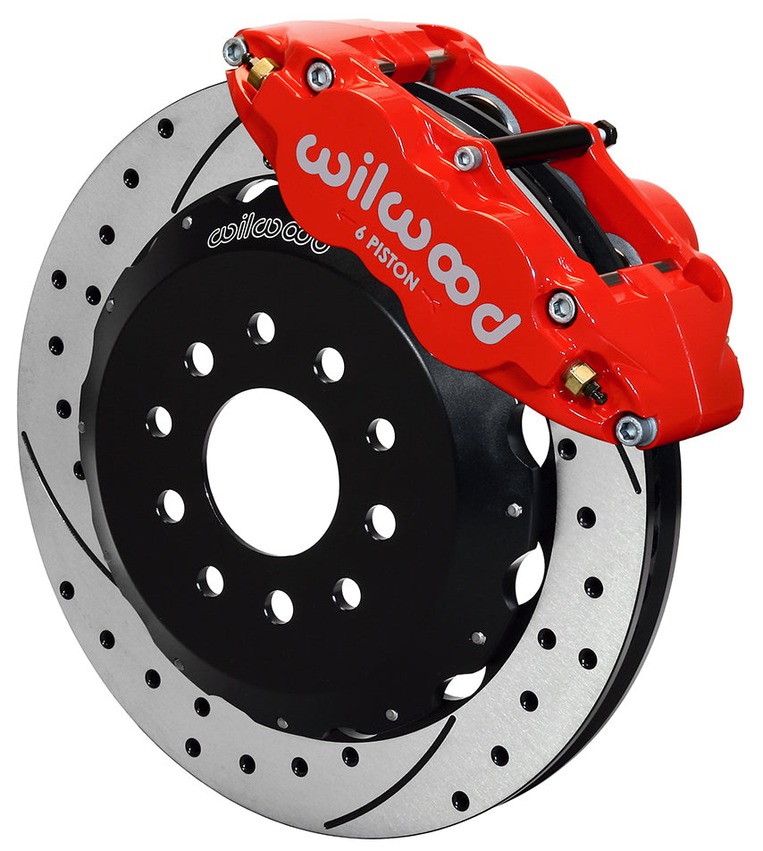 88-96 CORVETTE KIT,FRONT,12.90" DRILLED ROTORS,RED