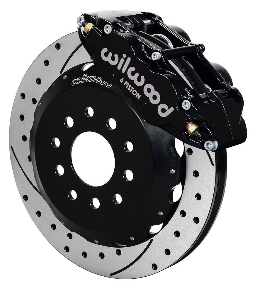 88-96 CORVETTE C4 KIT,FRONT,SL6R,12.90" DRILLED ROTORS,POLISHED CALIPERS