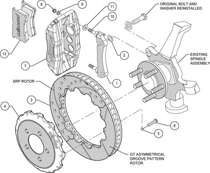 88-96 CORVETTE DISC BRAKE KIT,FRONT & REAR,LINES,13",BLACK CALIPERS