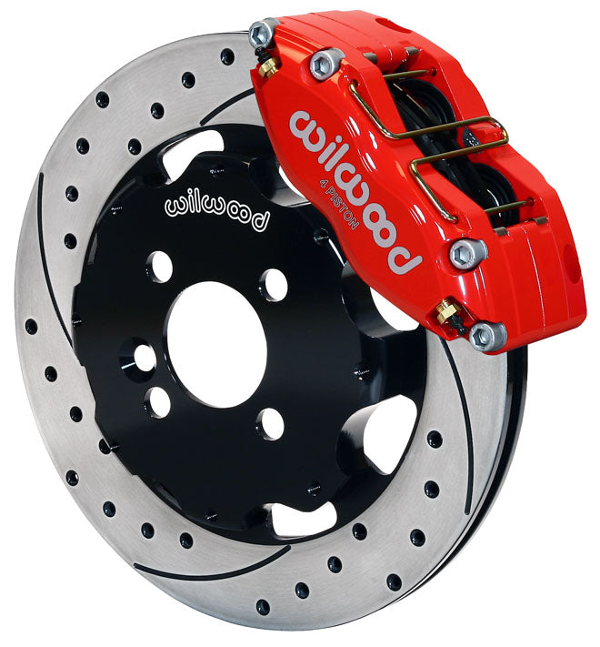 MINI-COOPER KIT,FRONT,DP,12.19" DRILLED ROTORS,RED