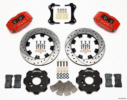 02-13 MINI COOPER FULL DISC BRAKE KIT,12" DRILLED ROTORS,RED CALIPERS
