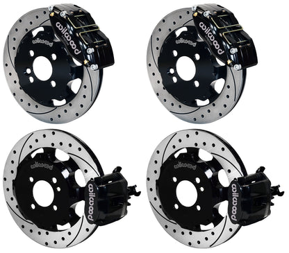 02-13 MINI COOPER FULL DISC BRAKE KIT,12" DRILLED ROTORS,BLACK CALIPERS