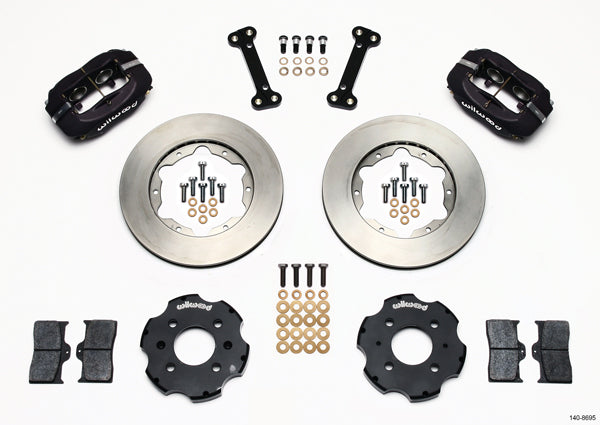 88-95 HONDA FULL DISC BRAKE KIT,11" ROTORS,BLACK CALIPERS,2.71 OFFSET REAR