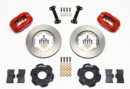 92-00 HONDA CIVIC FULL DISC BRAKE KIT,11" ROTORS,RED,2.46 OFFSET REAR