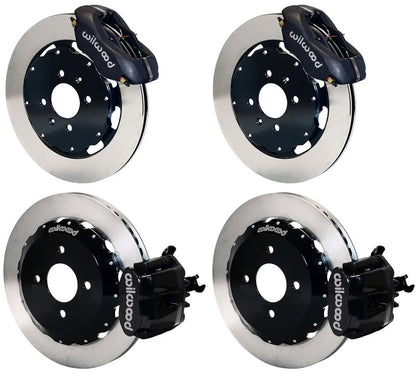90-97 HONDA FULL DISC BRAKE KIT,11" ROTORS,BLACK,2.39 OFFSET REAR