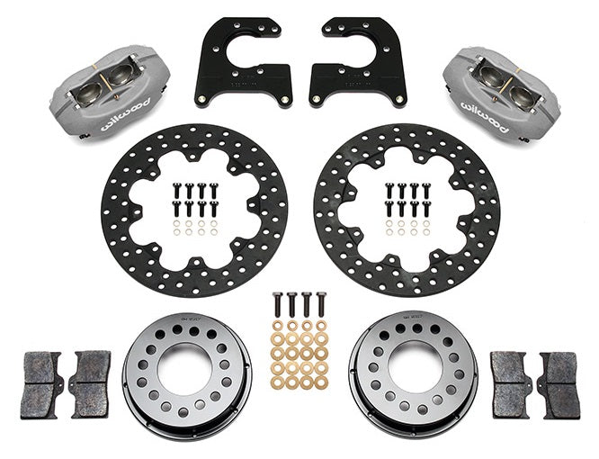 MOPAR/DANA 60 DRAG KIT,2.50",REAR,11.44" DRILLED ROTORS,GRAY CALIPERS